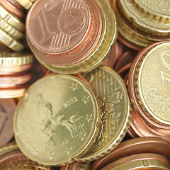 Image showing Euro coins background