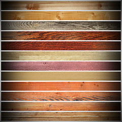 Image showing collection of different wood planks