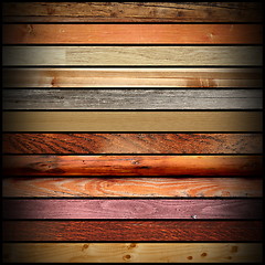 Image showing collection of vintage wooden boards