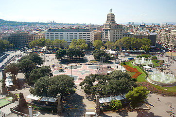 Image showing Central square in Barcelona