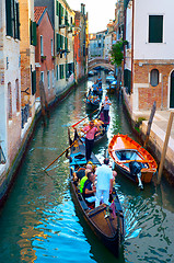 Image showing Venice gondolas