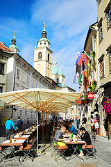 Image showing Ljubljana street cafe