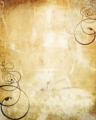 Image showing swirls on old wall texture grunge