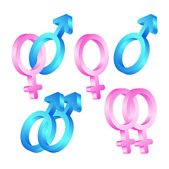 Image showing Male and  female symbols.