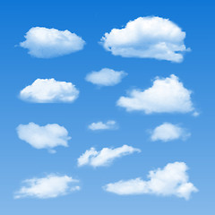 Image showing Vector Collection of Cloud Symbols