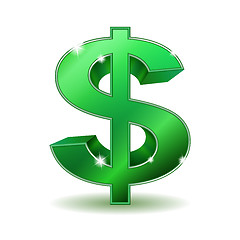 Image showing Green dollar sign