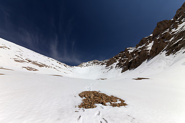 Image showing Snowy mountains at nice winter day