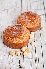 Image showing fresh buns with hazelnuts 