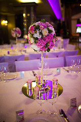 Image showing Celebratory tables in the banquet hall