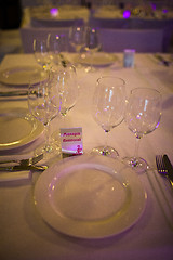 Image showing Celebratory tables in the banquet hall