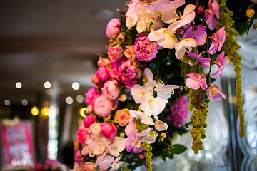 Image showing floral wedding arch