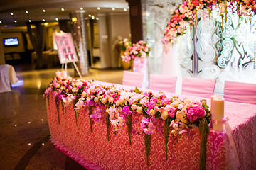 Image showing Celebratory tables in the banquet hall