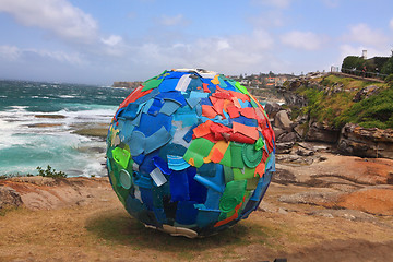 Image showing Sculpture by the Sea exhibit at Bondi Australia