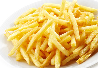 Image showing plate of french fries potatoes