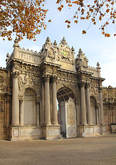 Image showing gates of dolmabahce palace in istanbul