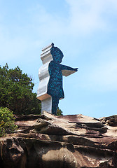 Image showing Sculpture by the Sea exhibit at Bondi Australia