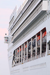 Image showing Side view of the passenger ship