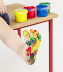 Image showing painted foot