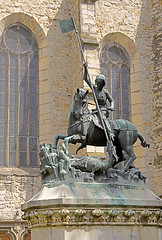 Image showing Saint Gheorghe statue