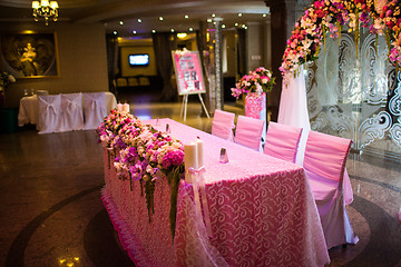 Image showing Celebratory tables in the banquet hall