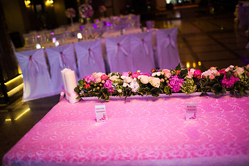 Image showing Celebratory tables in the banquet hall