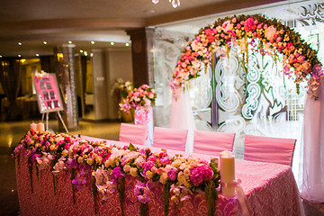 Image showing Floral arch