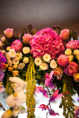 Image showing floral wedding arch