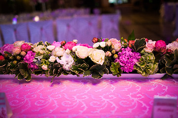 Image showing Celebratory tables in the banquet hall