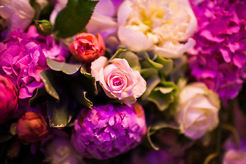 Image showing floral wedding arch