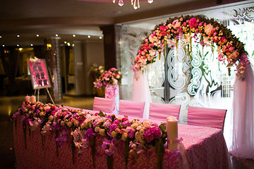 Image showing Floral arch