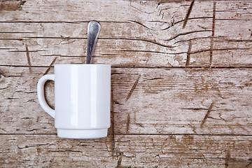 Image showing coffee cup and spoon 