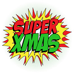 Image showing Merry Christmas Super Hero Background