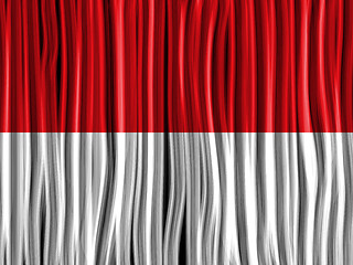 Image showing Monaco Flag Wave Fabric Texture Background