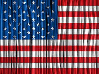 Image showing USA Flag Wave Fabric Texture Background