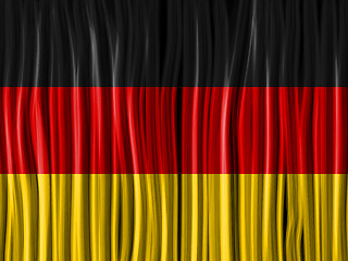 Image showing Germany Flag Wave Fabric Texture Background