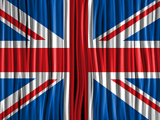 Image showing UK Flag Wave Fabric Texture Background