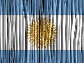 Image showing Argentina Flag Wave Fabric Texture Background