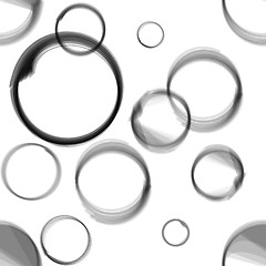 Image showing Seamless Pattern Circle Bubble Black