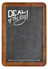 Image showing deal of the day on blackboard