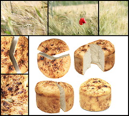 Image showing romania  traditional bread collage