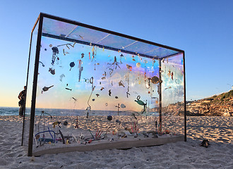 Image showing Sculpture by the Sea exhibit at Bondi Australia