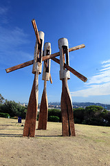 Image showing Sculpture by the Sea exhibit at Bondi Australia