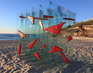 Image showing Sculpture by the Sea exhibit at Bondi Australia