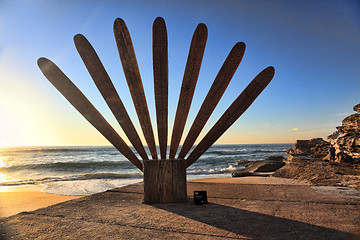 Image showing Sculpture by the Sea exhibit at Bondi Australia