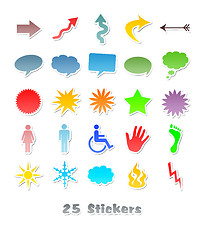 Image showing 25 different stickers for your design