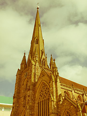 Image showing Retro looking St Philip Cathedral, Birmingham