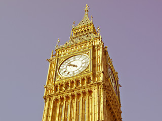 Image showing Retro looking Big Ben, London