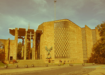 Image showing Retro looking Coventry Cathedral