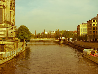 Image showing Retro looking River Spree, Berlin