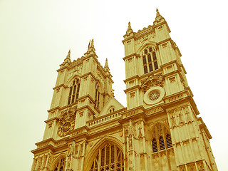 Image showing Retro looking Westminster Abbey